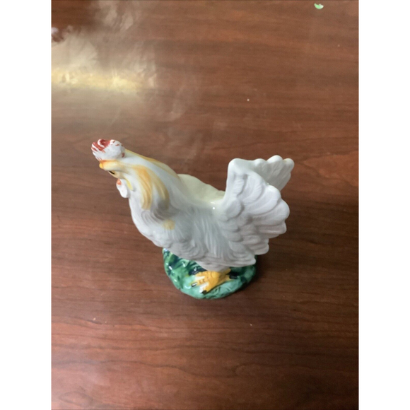 VTG MCM 6.25" T Ceramic Rooster Figurine - Lipper & Mann Importers - JAPAN - Picture 6 of 6